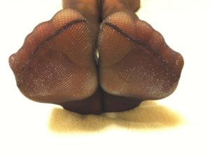 lurex pantyhose feet