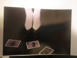 photo of white pantyhose and shoes