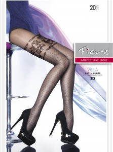 VAILA 20 den glossy and patterned pantyhose from Fiore 