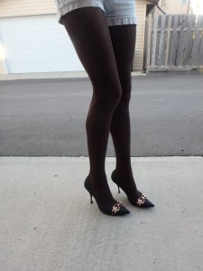 abby tights on my legs in chocolate