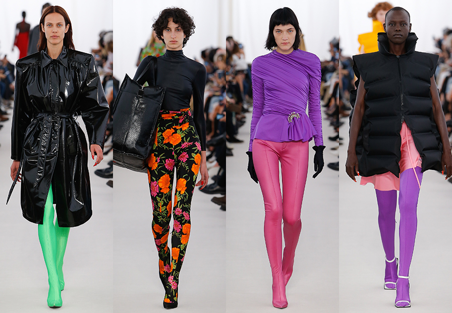 Balenciaga tights and shoe pants on the runway Paris Fashion Week
